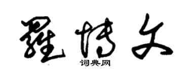 朱锡荣罗博文草书个性签名怎么写
