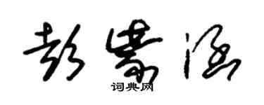 朱锡荣彭紫涵草书个性签名怎么写