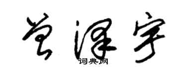 朱锡荣曾泽宇草书个性签名怎么写