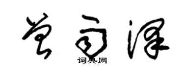 朱锡荣曾雨泽草书个性签名怎么写