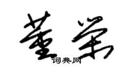 朱锡荣董荣草书个性签名怎么写