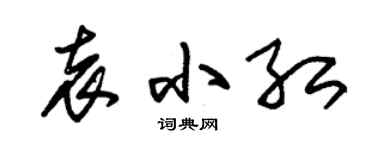 朱锡荣袁小红草书个性签名怎么写