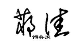 朱锡荣蒋佳草书个性签名怎么写