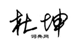 朱锡荣杜坤草书个性签名怎么写