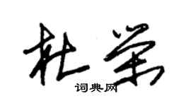 朱锡荣杜荣草书个性签名怎么写