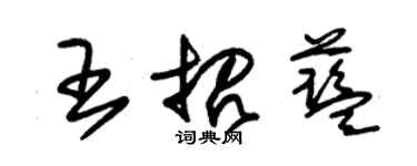 朱锡荣王招蓝草书个性签名怎么写