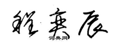 朱锡荣程奕辰草书个性签名怎么写