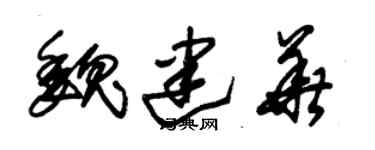 朱锡荣魏建华草书个性签名怎么写
