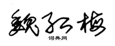 朱锡荣魏红梅草书个性签名怎么写