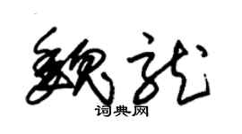 朱锡荣魏龙草书个性签名怎么写