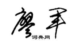 朱锡荣廖军草书个性签名怎么写