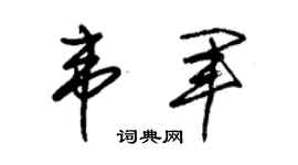 朱锡荣韦军草书个性签名怎么写