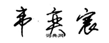 朱锡荣韦奕宸草书个性签名怎么写