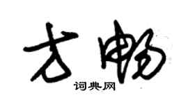 朱锡荣方畅草书个性签名怎么写