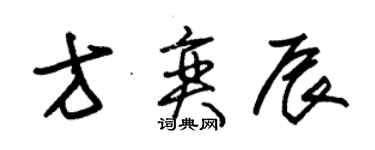 朱锡荣方奕辰草书个性签名怎么写