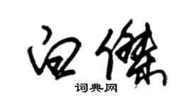 朱锡荣白杰草书个性签名怎么写