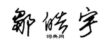朱锡荣邹皓宇草书个性签名怎么写
