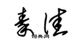 朱锡荣秦佳草书个性签名怎么写