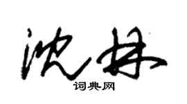 朱锡荣沈林草书个性签名怎么写