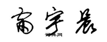 朱锡荣雷宇晨草书个性签名怎么写
