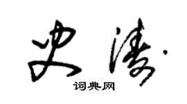 朱锡荣史涛草书个性签名怎么写