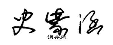 朱锡荣史紫涵草书个性签名怎么写
