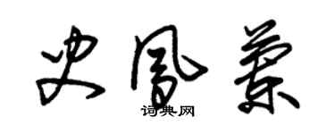 朱锡荣史凤兰草书个性签名怎么写