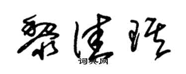 朱锡荣黎佳琪草书个性签名怎么写