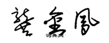 朱锡荣龚金凤草书个性签名怎么写