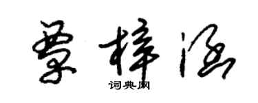 朱锡荣覃梓涵草书个性签名怎么写