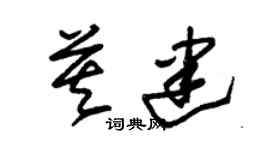 朱锡荣莫建草书个性签名怎么写