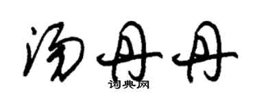朱锡荣汤丹丹草书个性签名怎么写