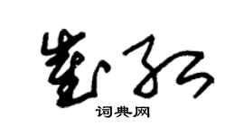 朱锡荣崔红草书个性签名怎么写