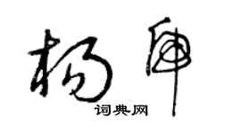 曾庆福杨虎草书个性签名怎么写