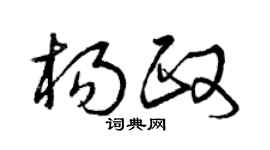 曾庆福杨政草书个性签名怎么写