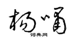 曾庆福杨啸草书个性签名怎么写