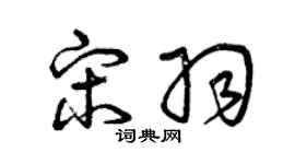 曾庆福宋羽草书个性签名怎么写