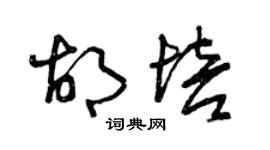 曾庆福胡培草书个性签名怎么写
