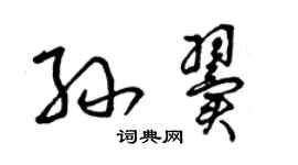 曾庆福孙翼草书个性签名怎么写