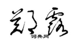 曾庆福郑露草书个性签名怎么写