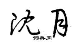 曾庆福沈月草书个性签名怎么写