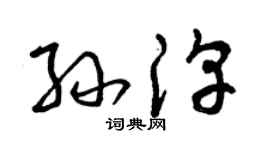 曾庆福孙淳草书个性签名怎么写