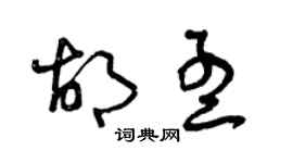 曾庆福胡孟草书个性签名怎么写