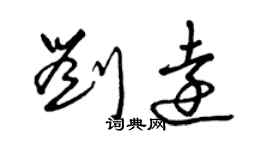 曾庆福刘远草书个性签名怎么写