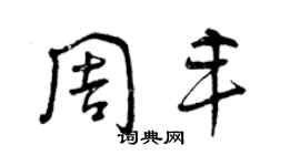 曾庆福周丰草书个性签名怎么写
