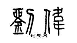 曾庆福刘伟篆书个性签名怎么写