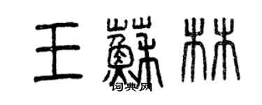 曾庆福王苏林篆书个性签名怎么写