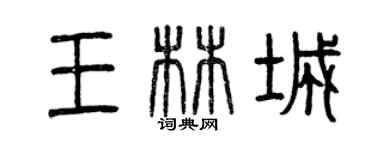 曾庆福王林城篆书个性签名怎么写