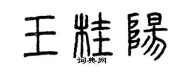 曾庆福王桂阳篆书个性签名怎么写