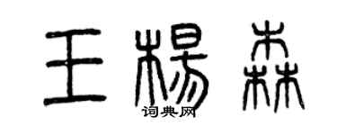 曾庆福王杨森篆书个性签名怎么写
